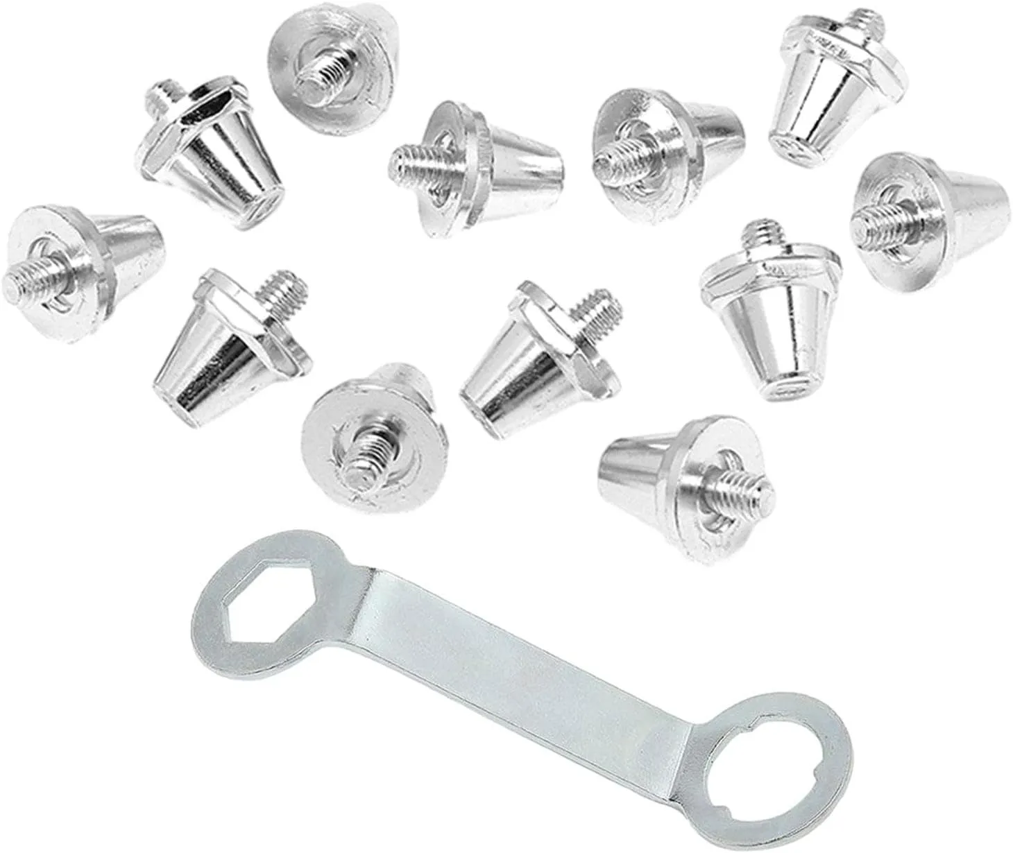 12x Football Boot Soccer Portable Screw in M5 Firm Ground Non Slip Rugby Replacement Spikes for Competition