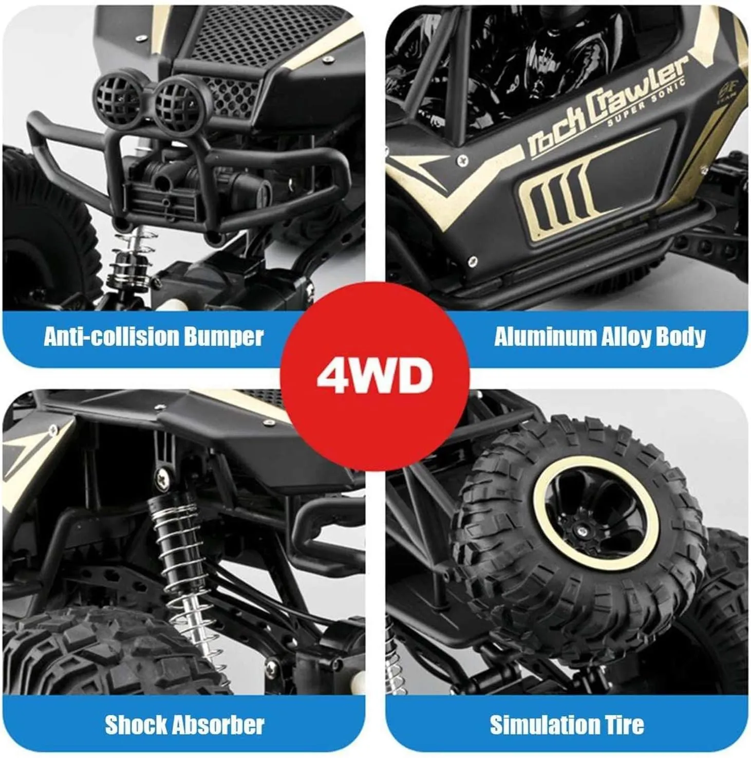 1:8 Large RC Monster Truck Truck Sand Crawler Car Die Cast