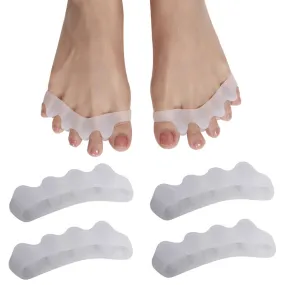 2 Pairs Toe Separators Soft Stretchable Toe Dividers Corrective Straightening Toe Dividers for Yoga Ballet and Running Overlapping Toes Hallux Valgus