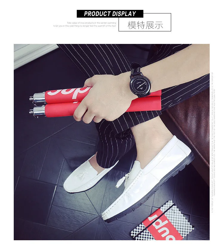 2024 new men's driving peas shoes white lazy casual shoes breathable men's shoes single shoes wholesale generation