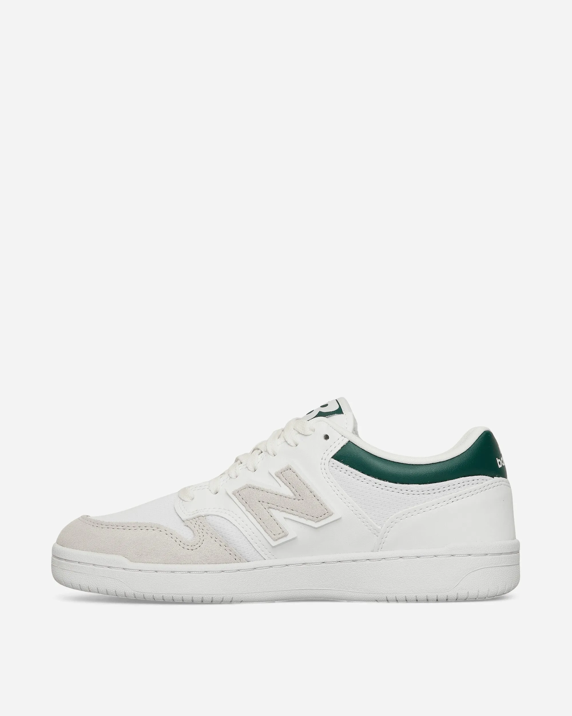 Stylish White and Night Watch Green Sneakers, Size 480