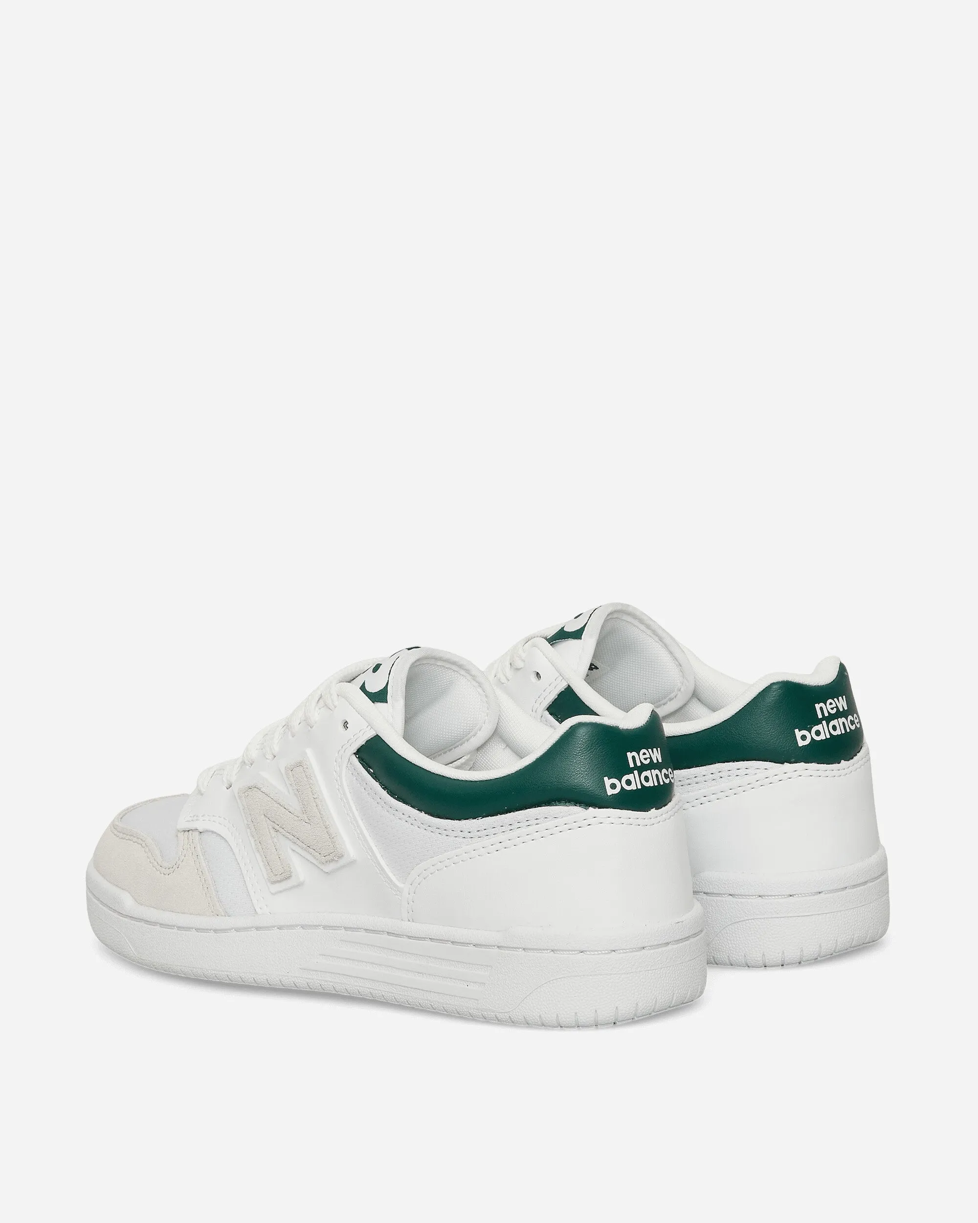 Stylish White and Night Watch Green Sneakers, Size 480