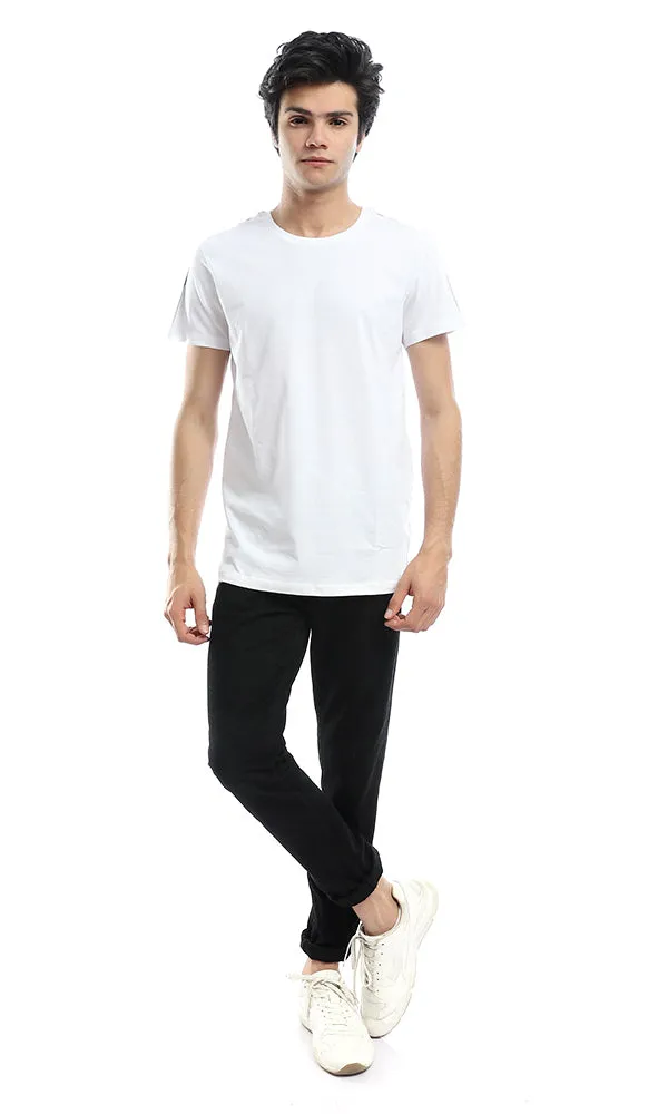 53201 Shoulder Batch White T-shirt