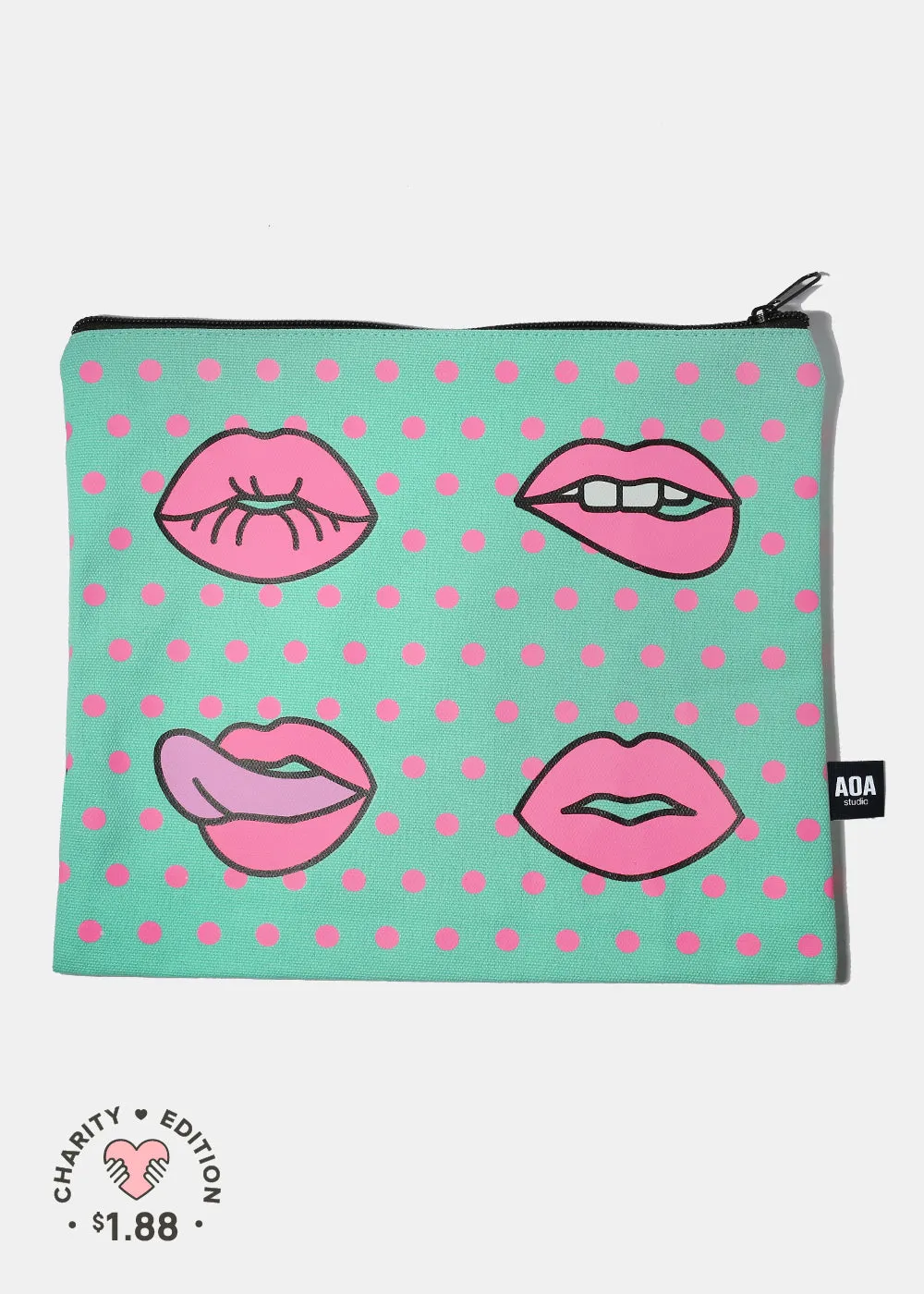 A  Large Canvas Bag - Modern Lips