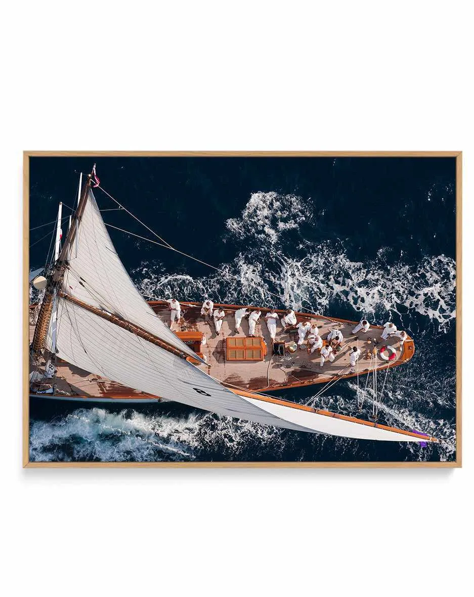 Above Moon Beam By Marc Pelissier | Framed Canvas Art Print