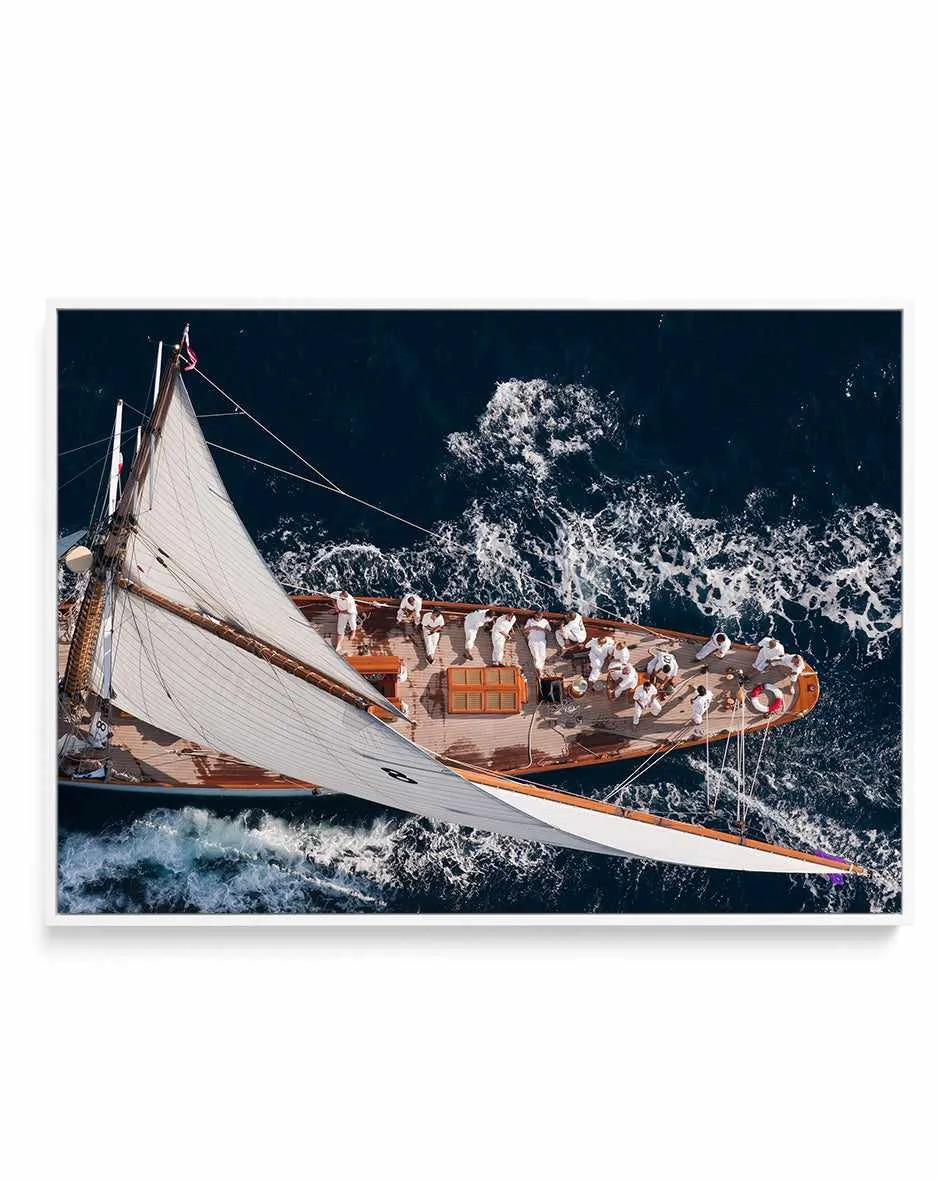 Above Moon Beam By Marc Pelissier | Framed Canvas Art Print