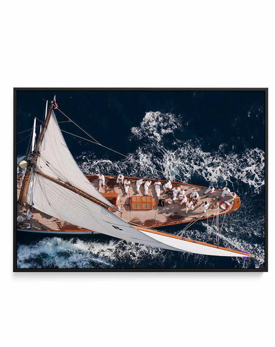 Above Moon Beam By Marc Pelissier | Framed Canvas Art Print