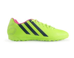 adidas Men's Freefootball X-ite Indoor Soccer Shoes  Neon Green/Rich Blue