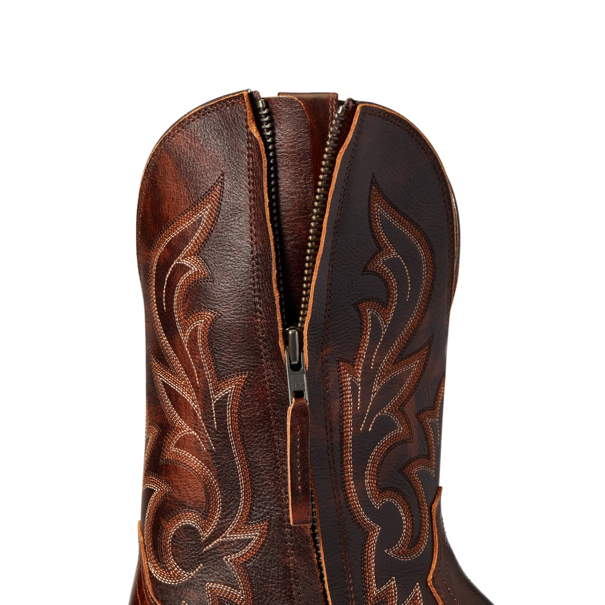 Ariat Men's Slim Zip Ultra Hand Stained Red & Brown Boots 10038359