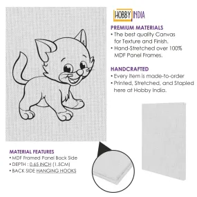 Baby Cat DIY Canvas Base for Painting