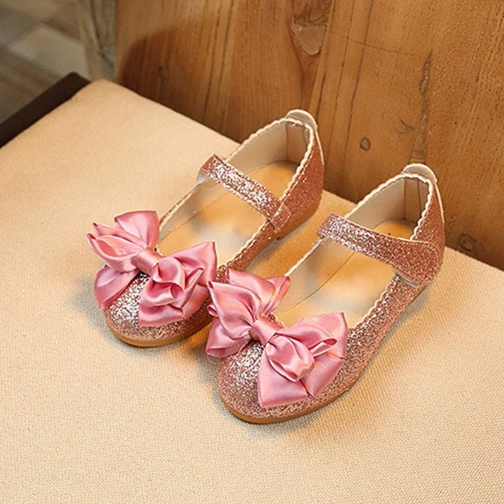 Baby Tennis Shoes Bowknot Single Girl Nubuck Dance Shoes Princess Leather Fashion Children Baby Shoes Girls Winter Shoes Size 8