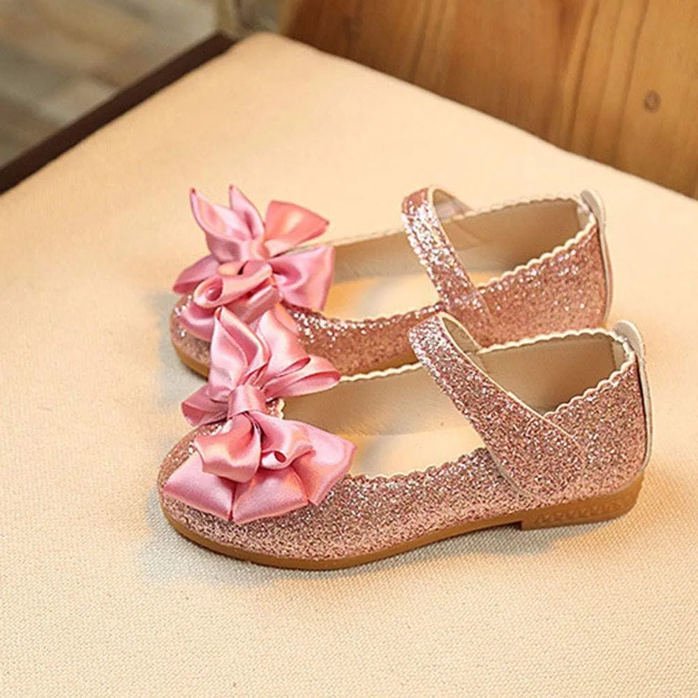 Baby Tennis Shoes Bowknot Single Girl Nubuck Dance Shoes Princess Leather Fashion Children Baby Shoes Girls Winter Shoes Size 8