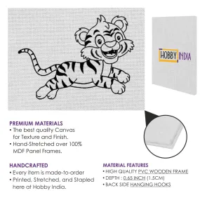 Baby Tiger DIY Canvas Base for Painting