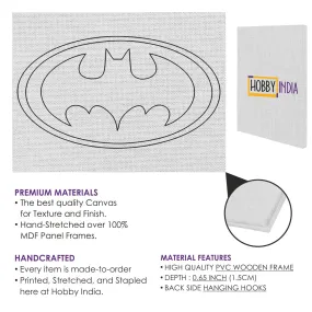 Batman Logo DIY Canvas Base for Painting