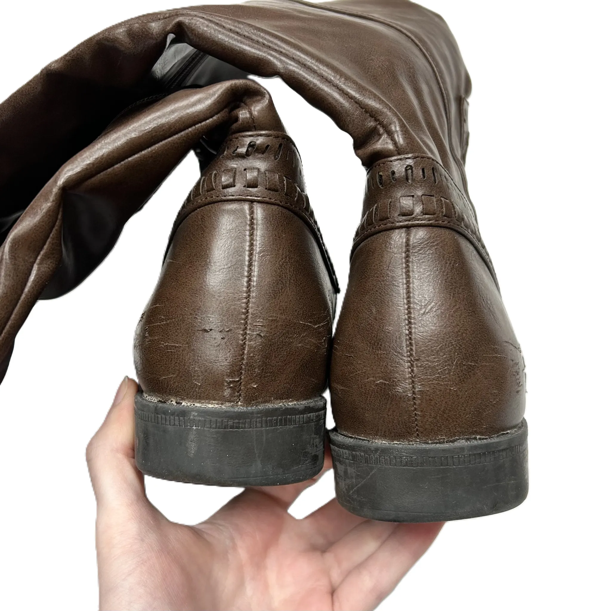 Boots Mid-calf Heels By Comfortview In Brown, Size: 11