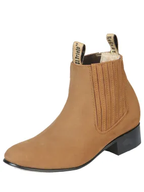 Botines Charros Clasicos de Piel Nobuck para Hombre 'El Prieto' - ID: 126339
