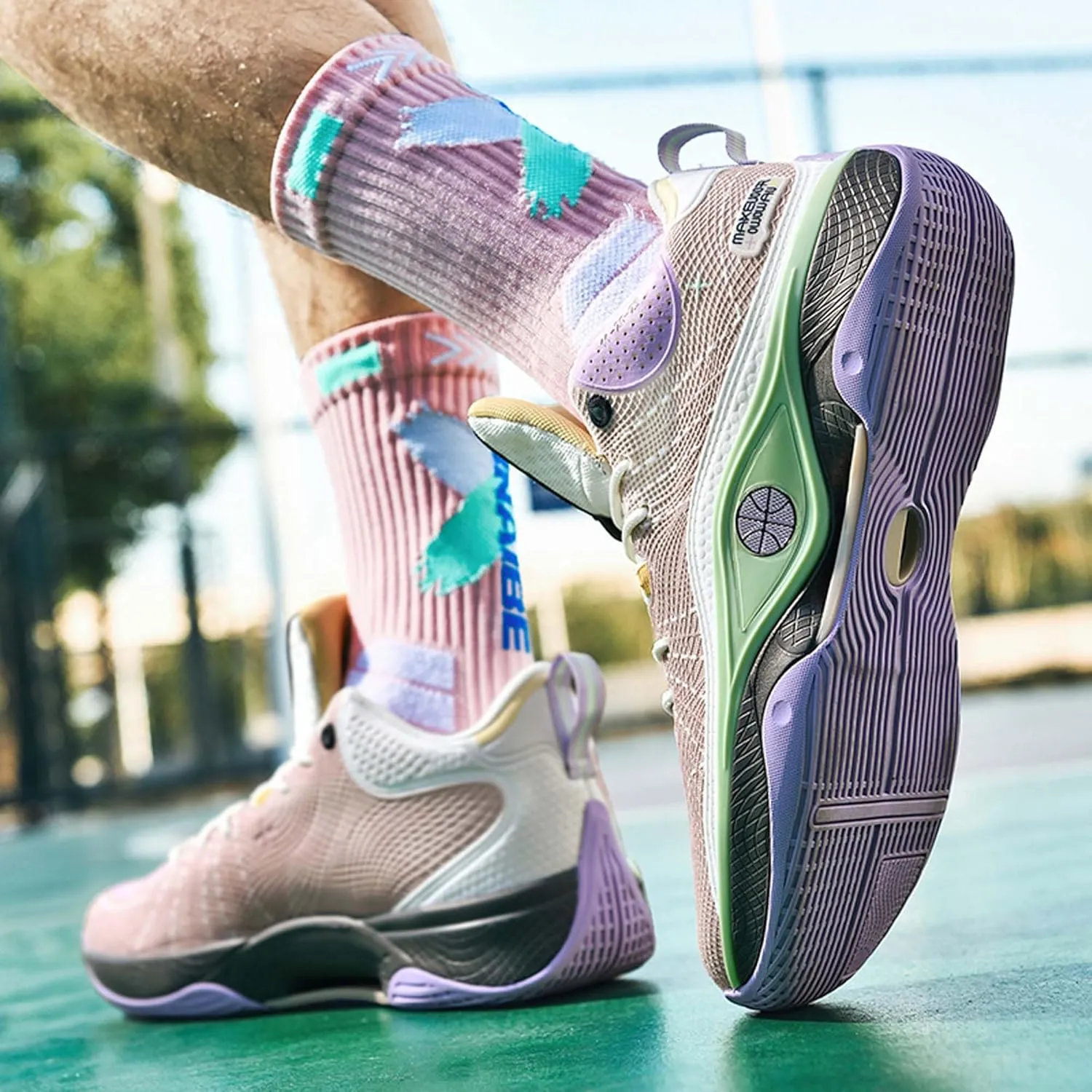 Breathable Cushioning Youth Basketball Shoes Couple Fashion Sports Basketball Shoes