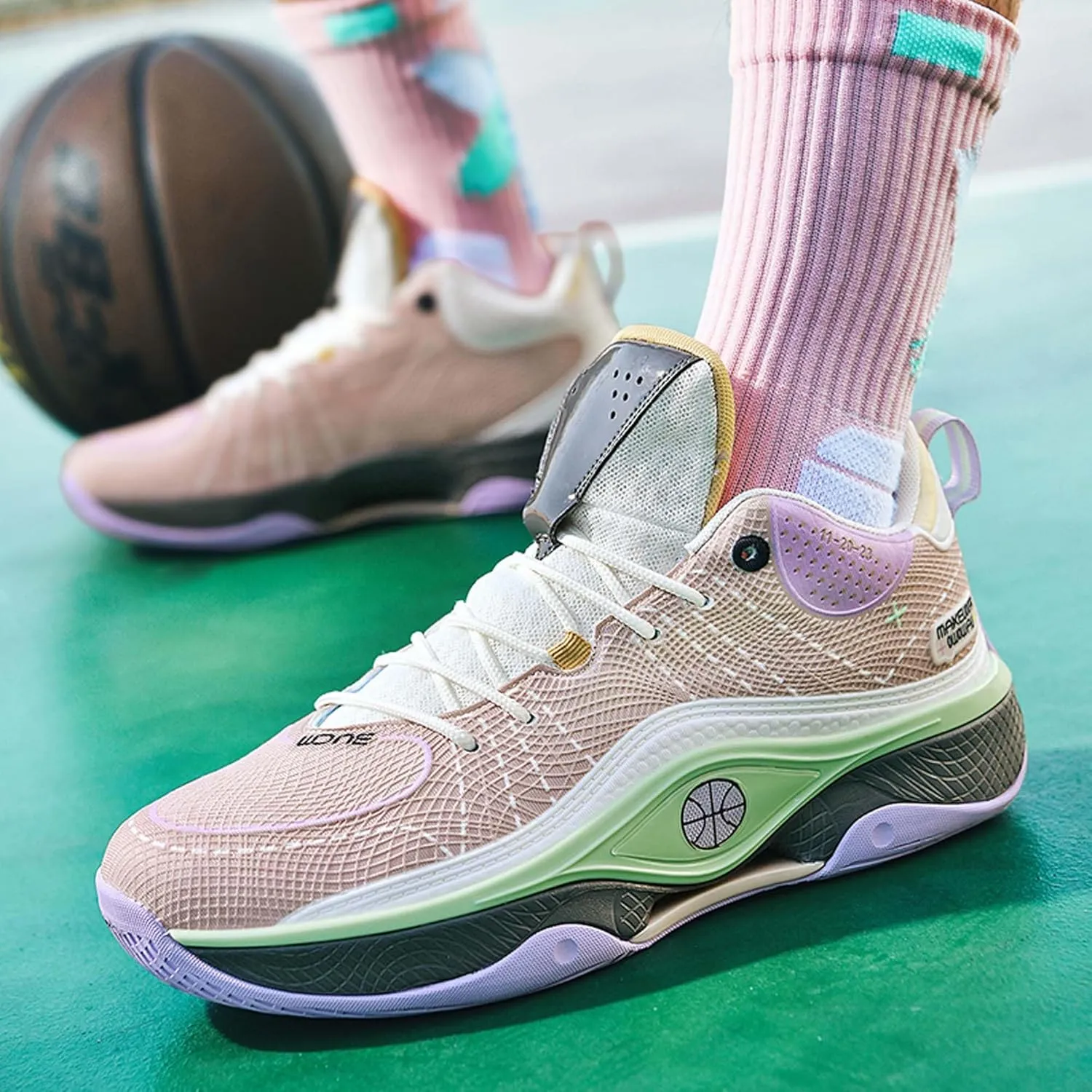 Breathable Cushioning Youth Basketball Shoes Couple Fashion Sports Basketball Shoes
