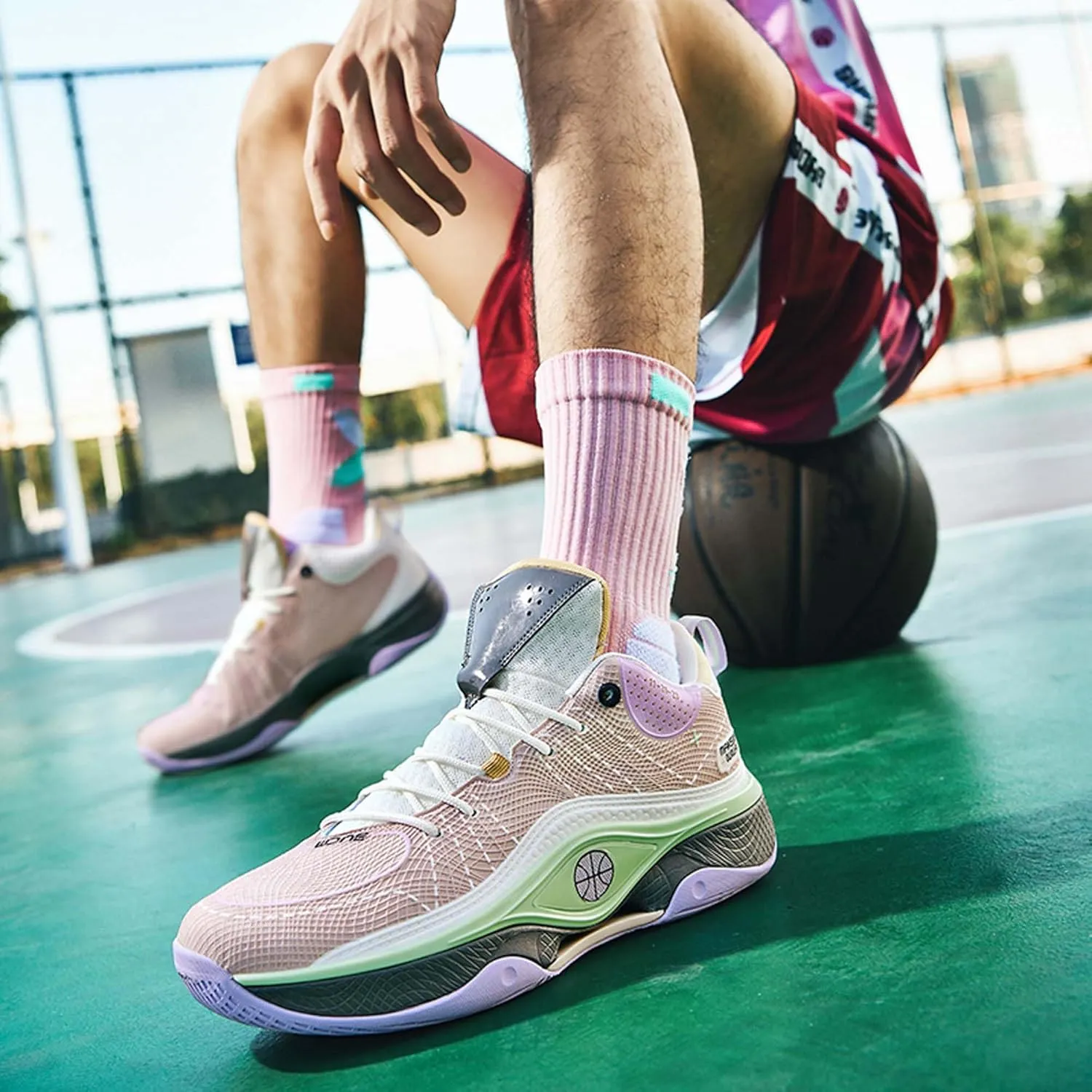Breathable Cushioning Youth Basketball Shoes Couple Fashion Sports Basketball Shoes
