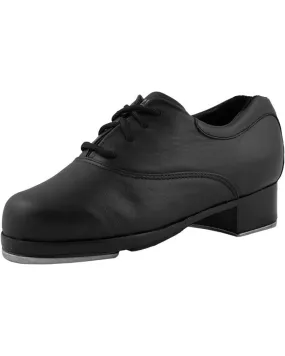 Unisex Capezio Classic Leather Oxford Tap Shoes with Build Up Heel - K543