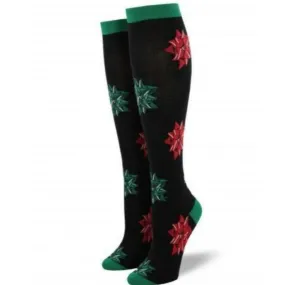 Christmas Bows Socks Women's Knee High Sock