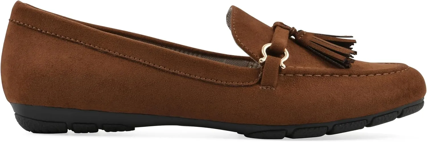 CLIFFS BY WHITE MOUNTAIN Women's Gush Cushioned Driving Moccasin Loafer Flat