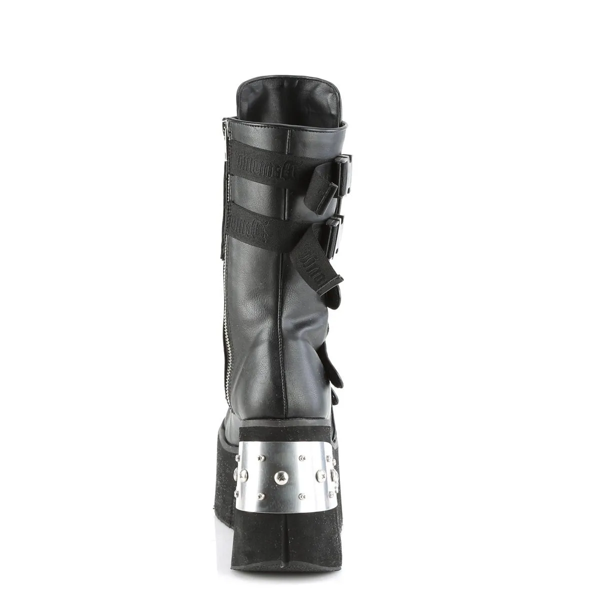 Demonia KERA-108 | Black Vegan Leather Mid-Calf Boots