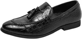 Dress Shoes Man Business Spring Autumn Leather Casual Office Social Shoe Slip On Men's Loafers with Tassel Casual Business Chaussures
