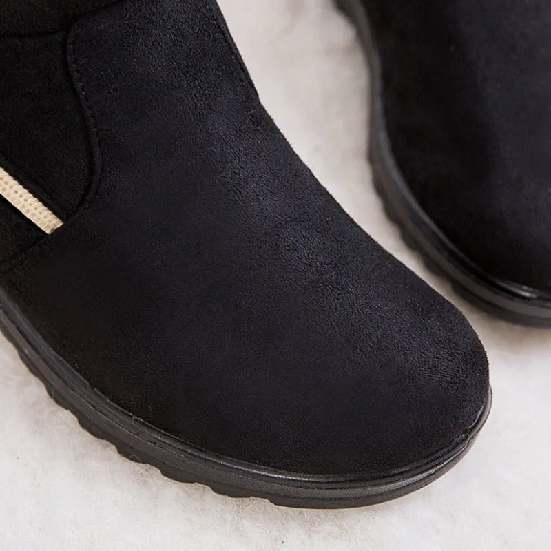 Dyavor Women Winter Boots Fur Collar Casual Orthopedic Shoes