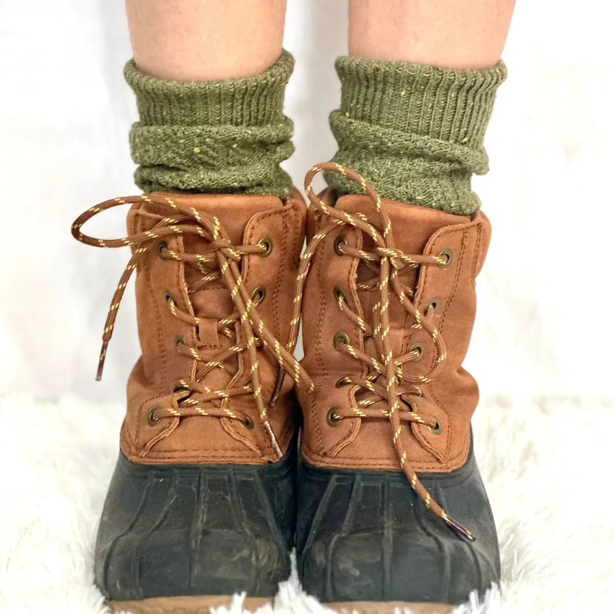 ESSENTIALS boot slouch socks - olive