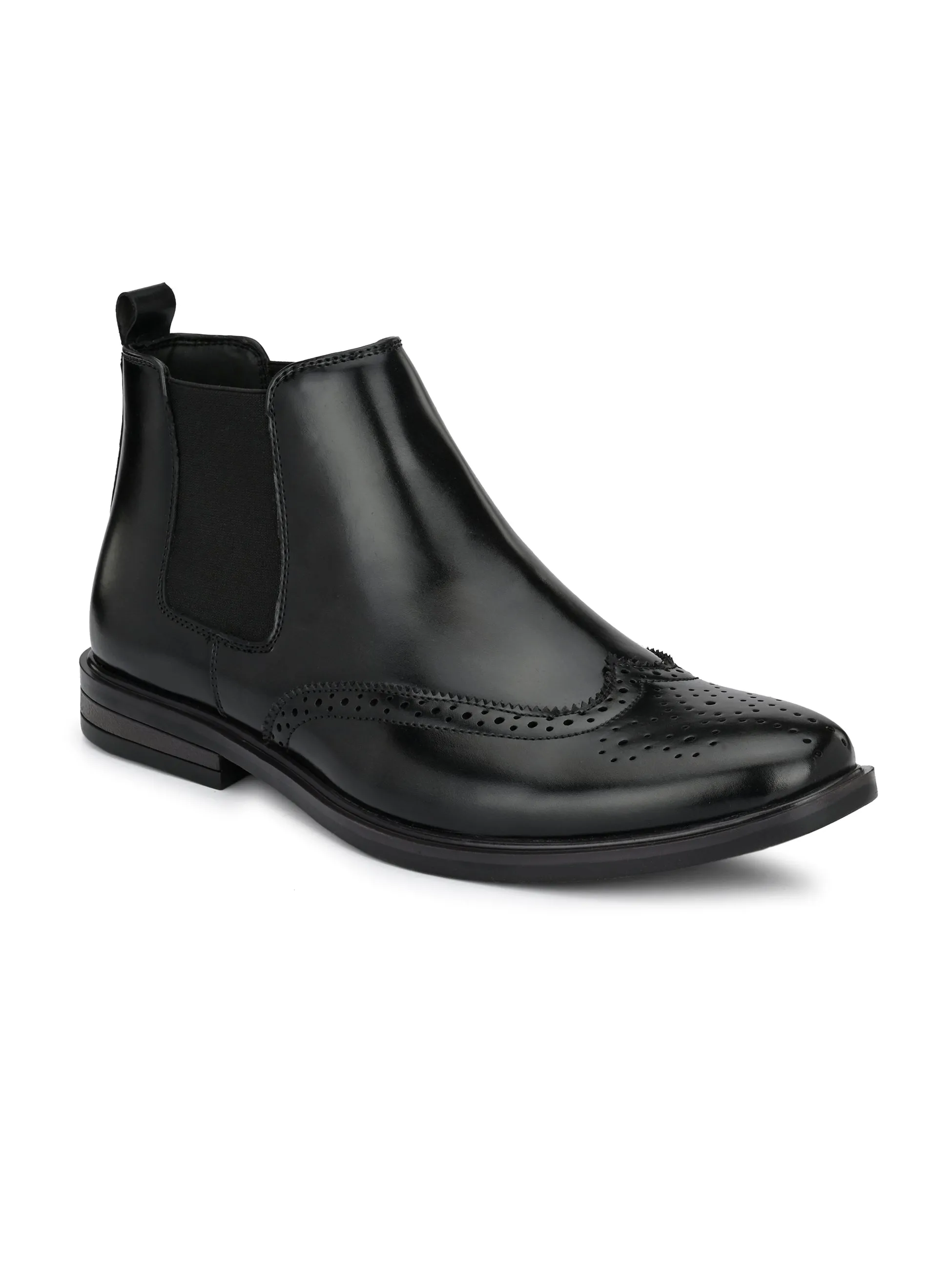 Premium Quality Hague Black Chelsea Leather Boots