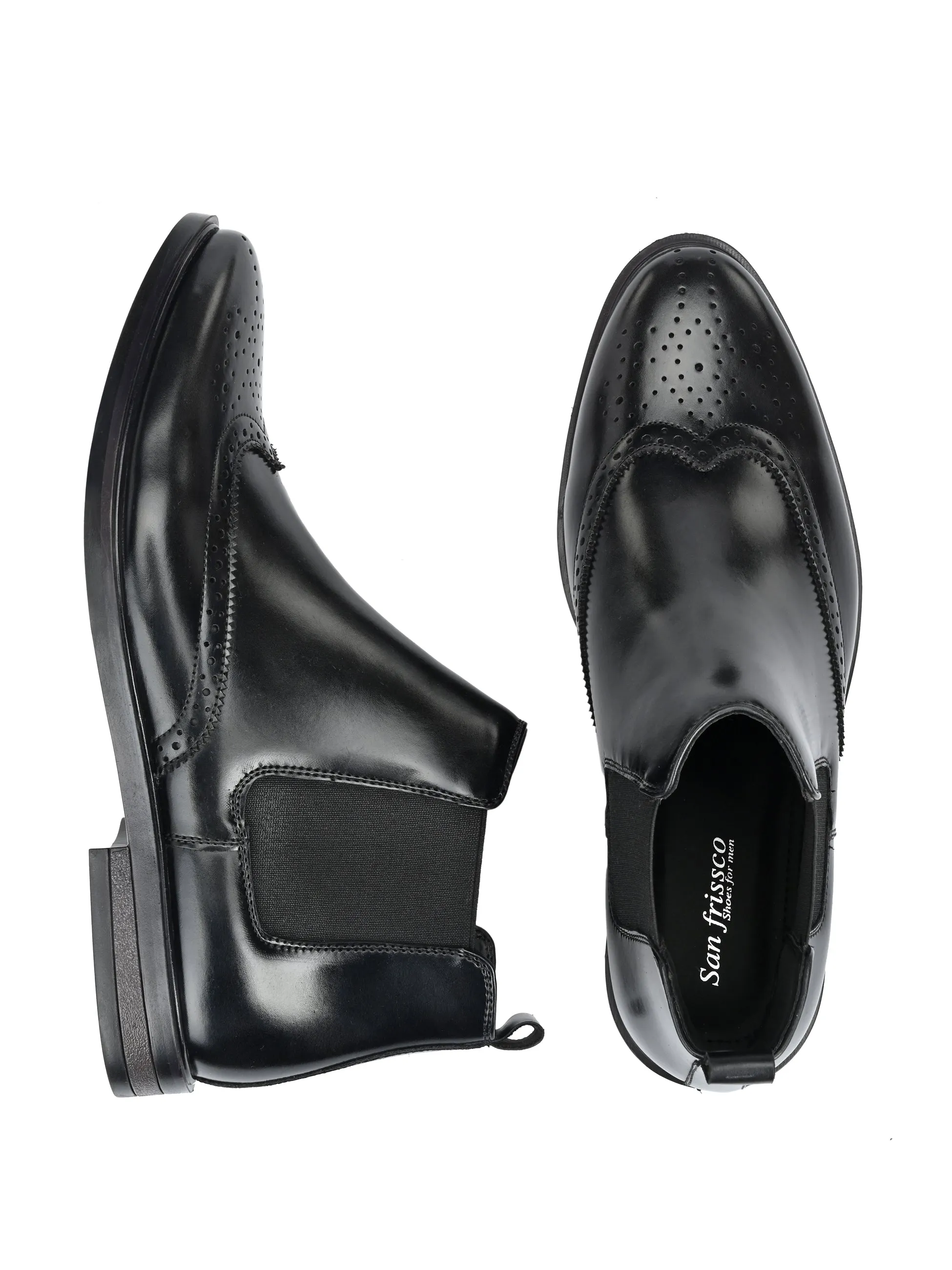 Premium Quality Hague Black Chelsea Leather Boots