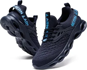 LARNMERN Steel Toe Shoes for Men Women Wide Lightweight Safety Sneakers Comfortable Safety Shoes Colorful Tennis Work Shoes