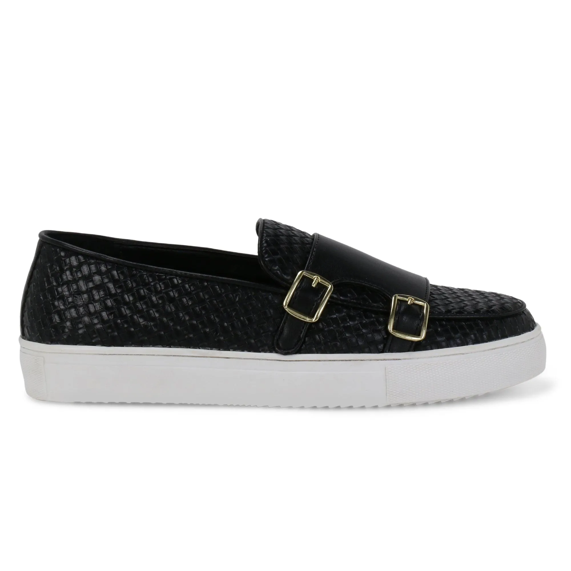Madison Black Double Monk Braided Sneaker