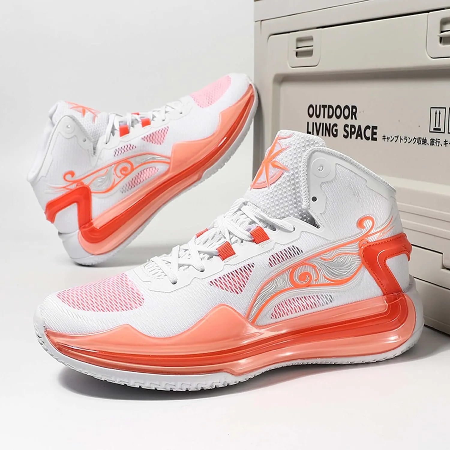 Men and Women Comfortable and Breathable Basketball Sneakers mid Top Lace Up Non Slip Running Shoes Lightweight Carrying Casual Sneakers Durable Fitness Training Shoes