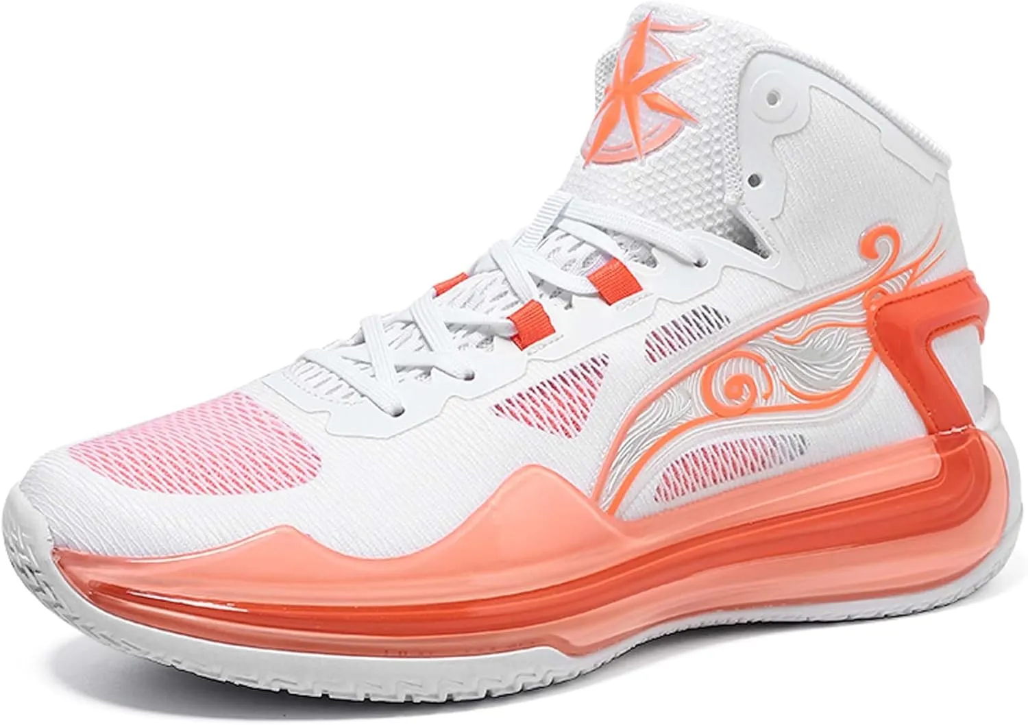 Men and Women Comfortable and Breathable Basketball Sneakers mid Top Lace Up Non Slip Running Shoes Lightweight Carrying Casual Sneakers Durable Fitness Training Shoes