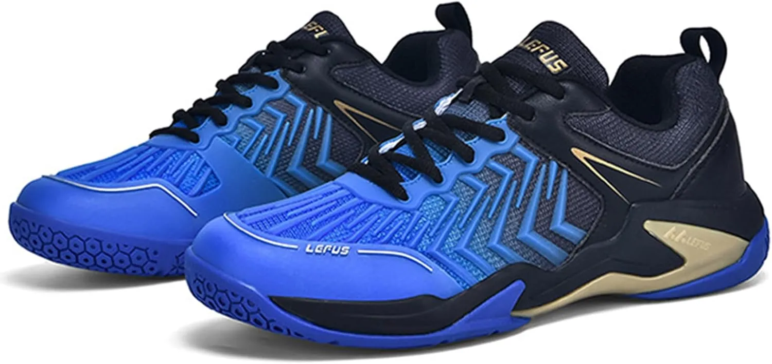 Men's Badminton Shoes for Women Outdoor Indoor Fashion Tennis Sneakers Non-Slip Training for Racketball Squash Volleyball