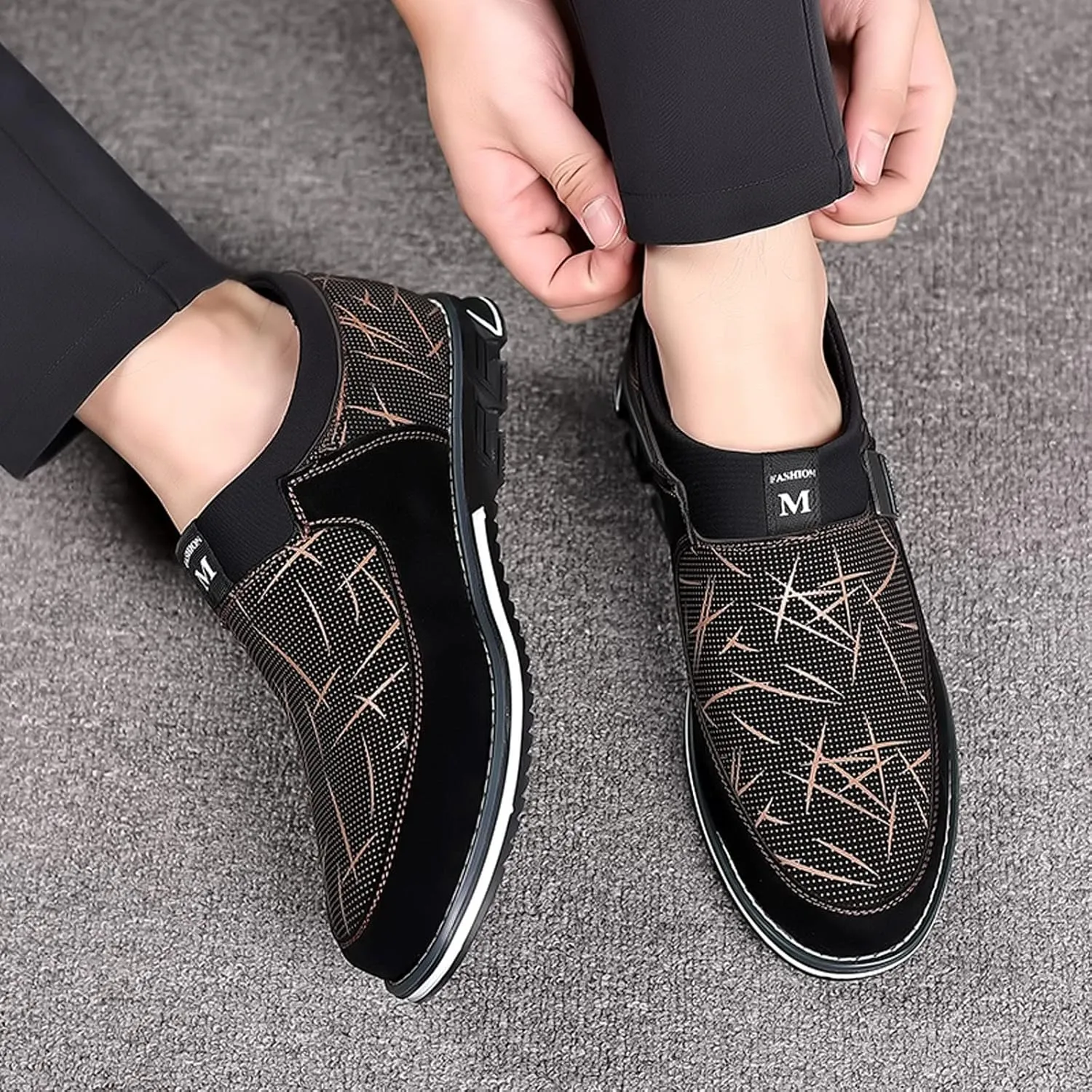 Men's Fashion Oxfords Casual Dress Shoes Leather Shoes for Men Business Oxford Shoes Men's Business Formal Shoes