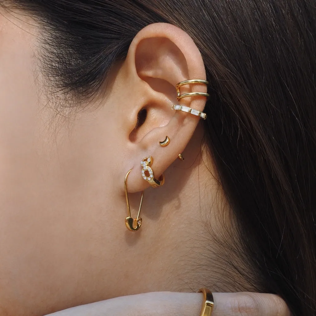 Mommy Safety Pin Stud Earrings