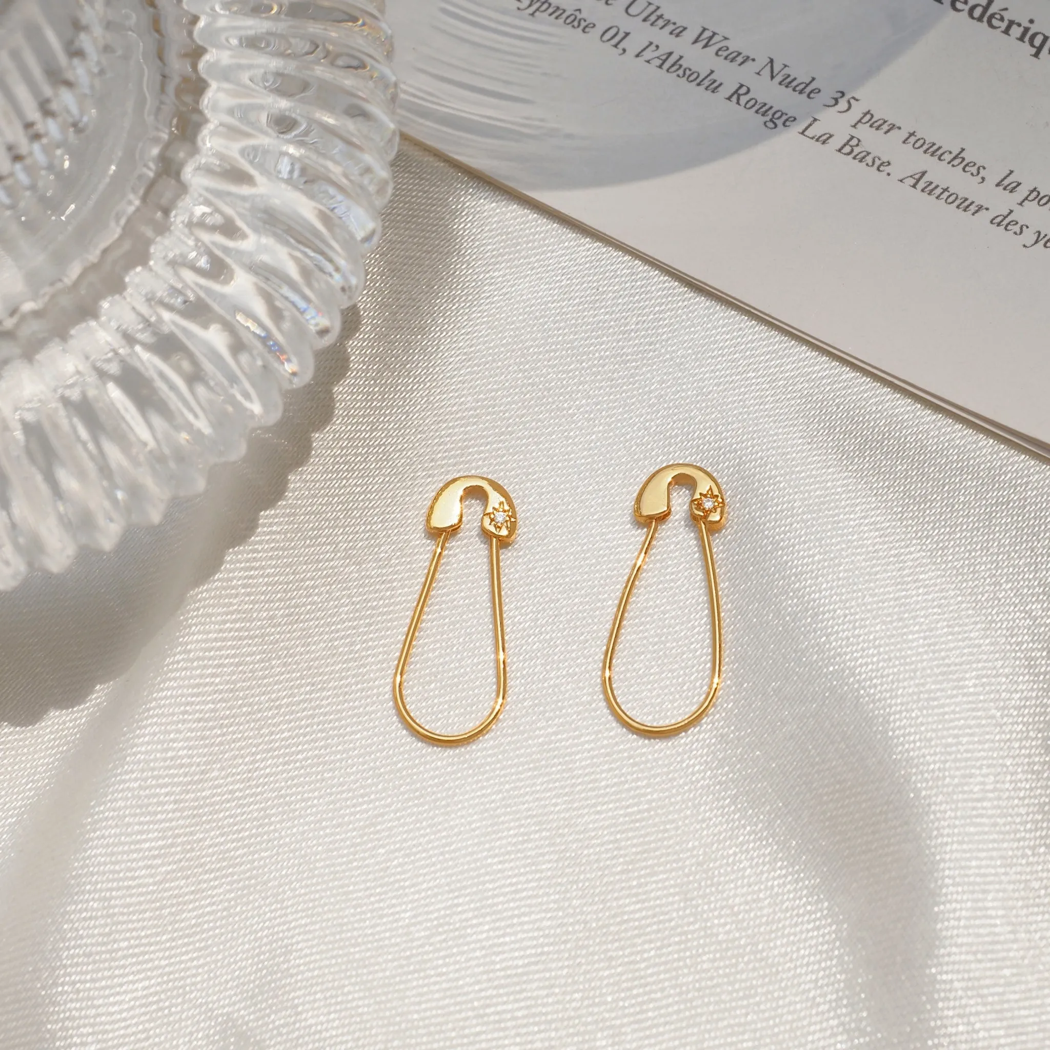 Mommy Safety Pin Stud Earrings