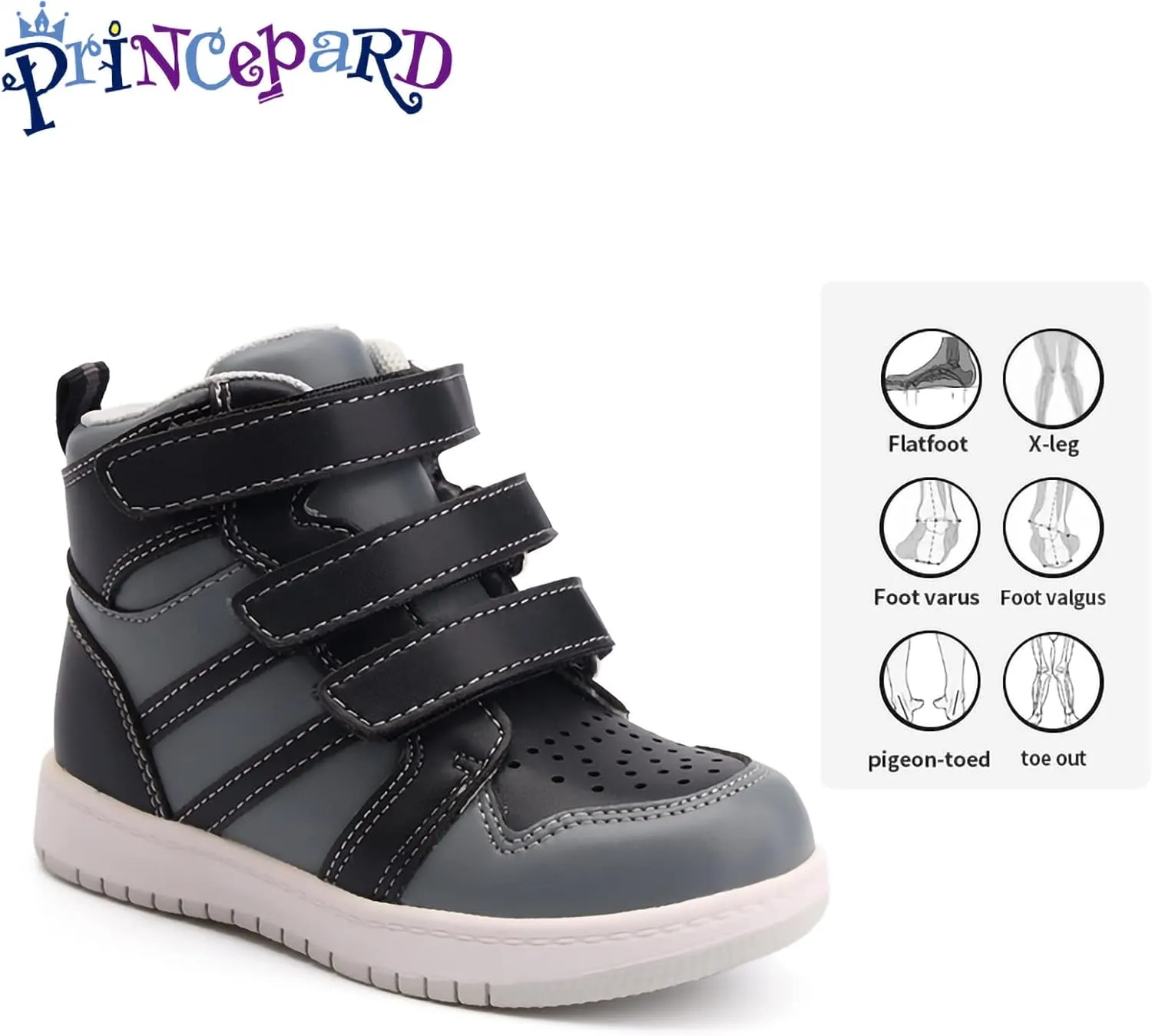 Orthopedic Shoes for Toddlers,High Top Kids Corrective Boots with Arch & Ankle Support for Girls and Boys to Correct Foot Problems