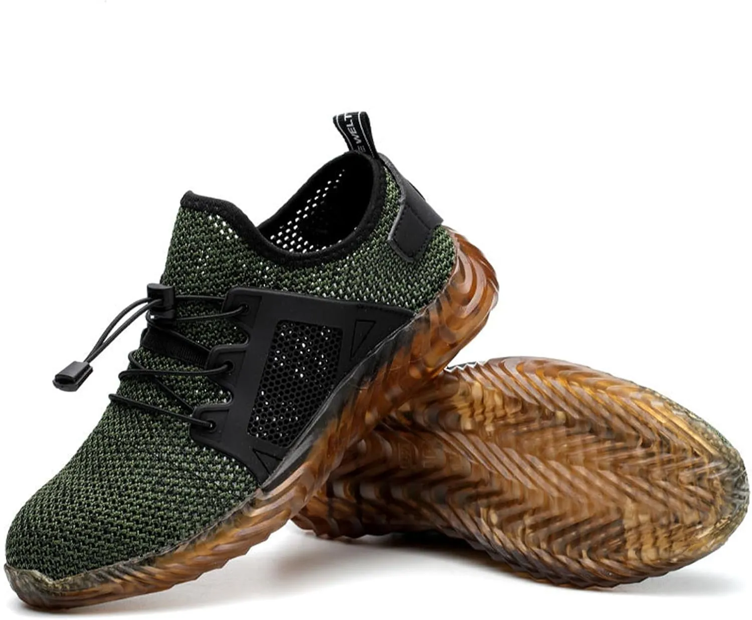 Prestivos Shoes, Evontira Steel Toe Work Shoes – Lightweight, Anti-Slip, Breathable Safety Sneakers, Teel Toe Safety Work Shoes