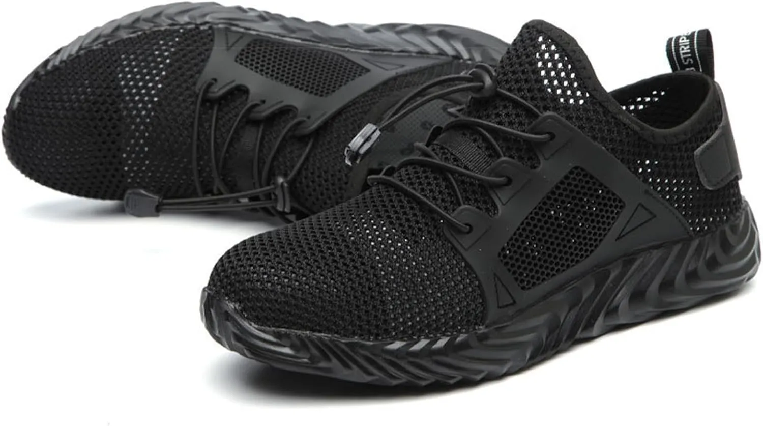 Prestivos Shoes, Evontira Steel Toe Work Shoes – Lightweight, Anti-Slip, Breathable Safety Sneakers, Teel Toe Safety Work Shoes