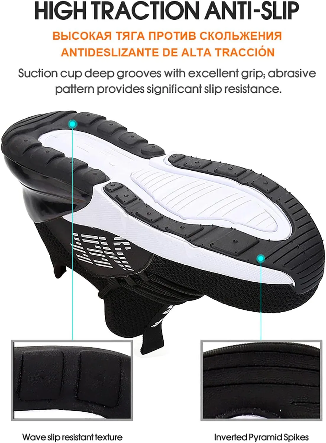 QYHGS Safety Shoes Men Steel Toe Cap Trainers Mens Lightweight Breathable Industrial Safety Work Shoes,Grey-43