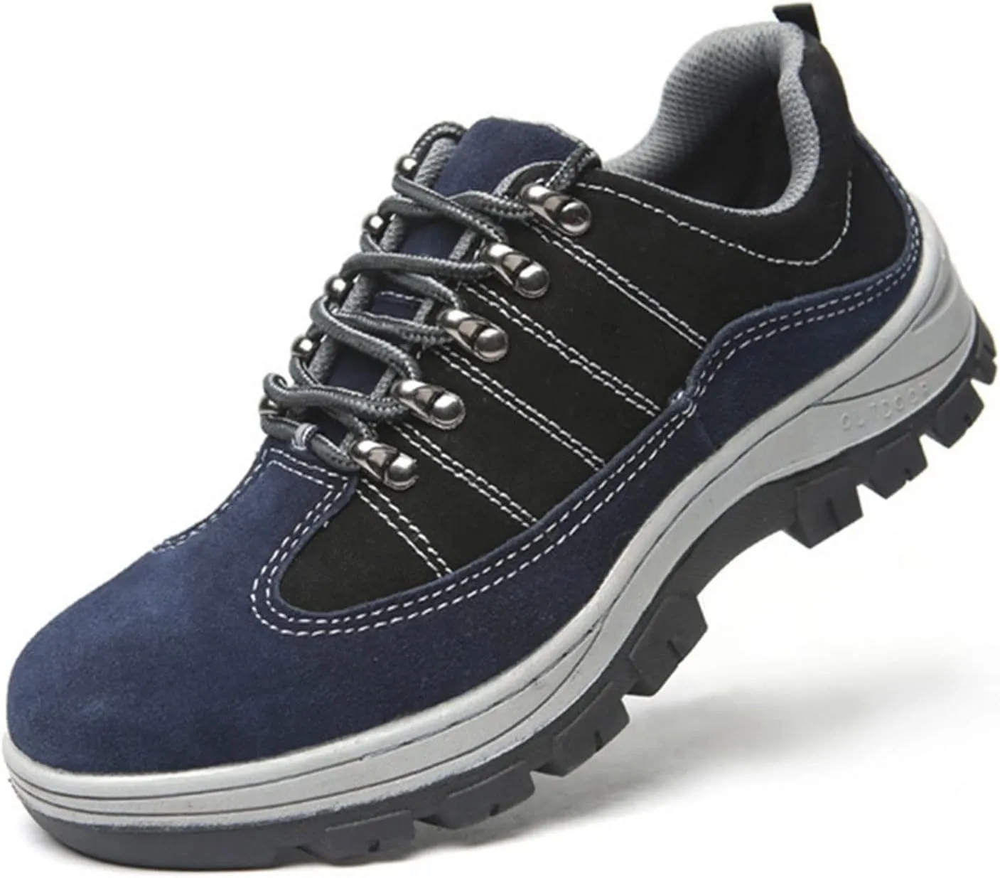 Safety Shoes Unisex Men Safety Trainers Women Steel Toe Cap Breathable Protective Work Shoes (Color : Blue, Size : 9 US)