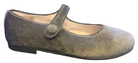 Shawn & Jeffrey Grey Pony Hair Leather Mary Jane