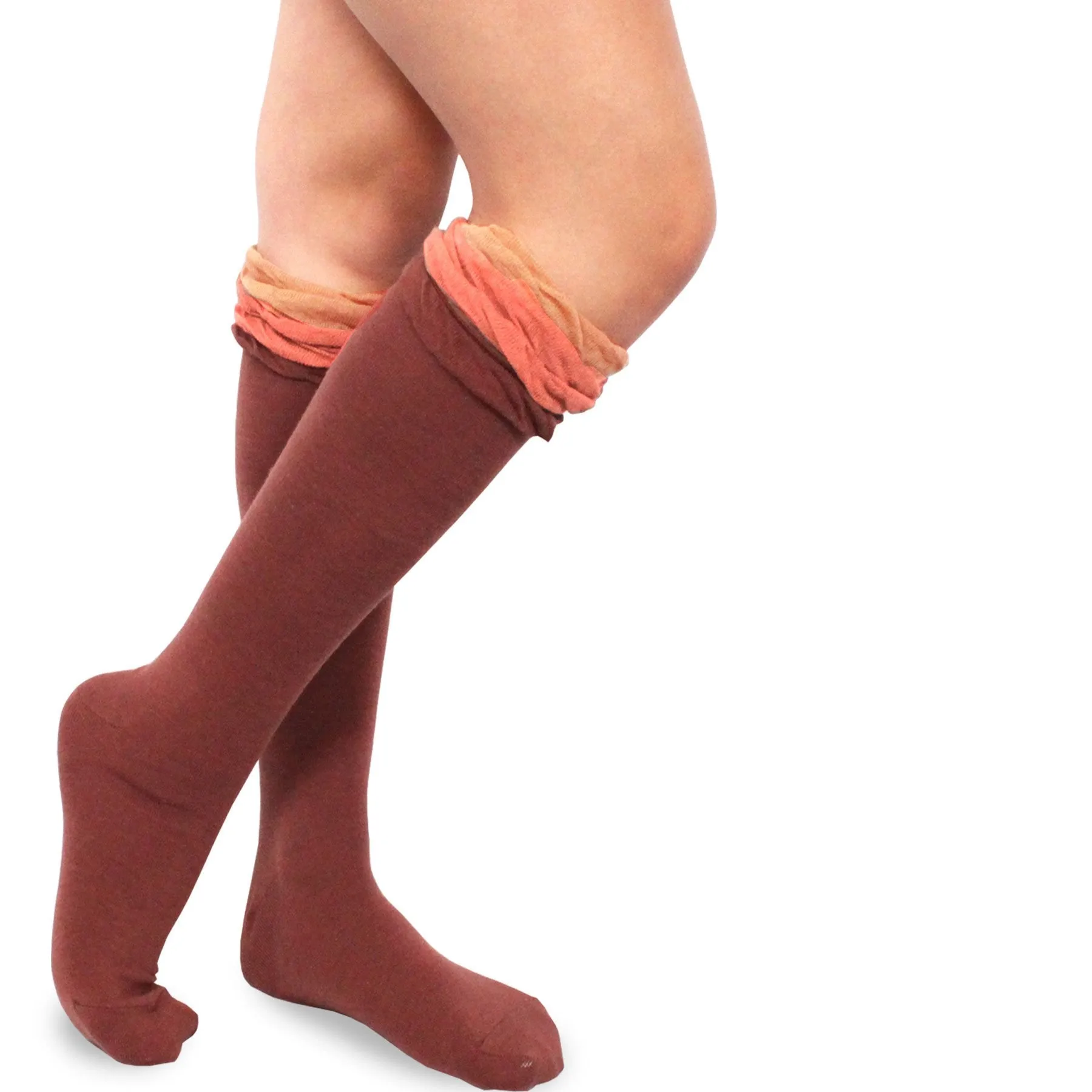 TeeHee Socks Women's Casual Cotton Knee High Dark Combo 3-Pack (11144)