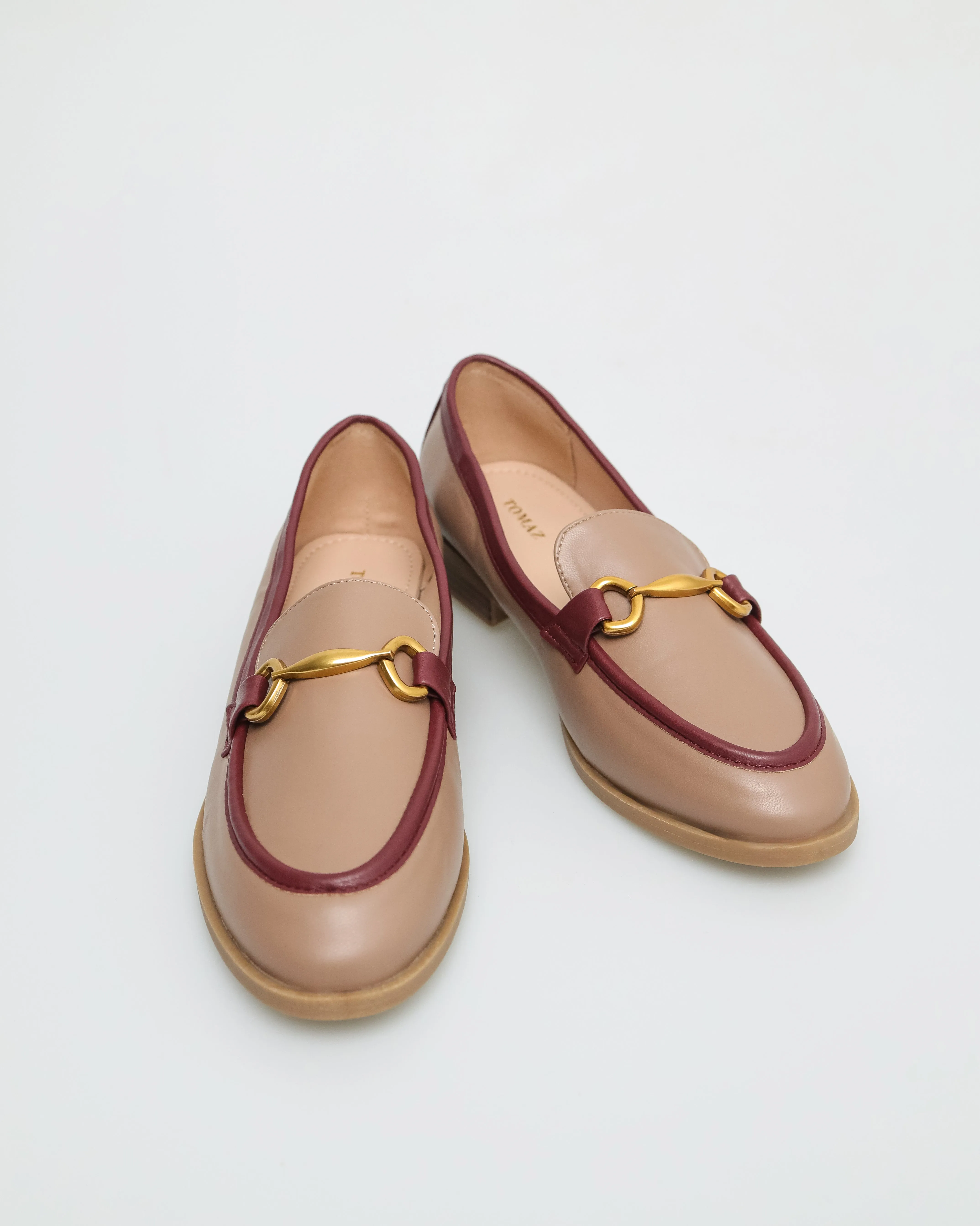 Tomaz FL038 Ladies Gold Horsebits Loafers