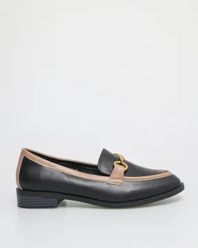 Tomaz FL038 Ladies Gold Horsebits Loafers