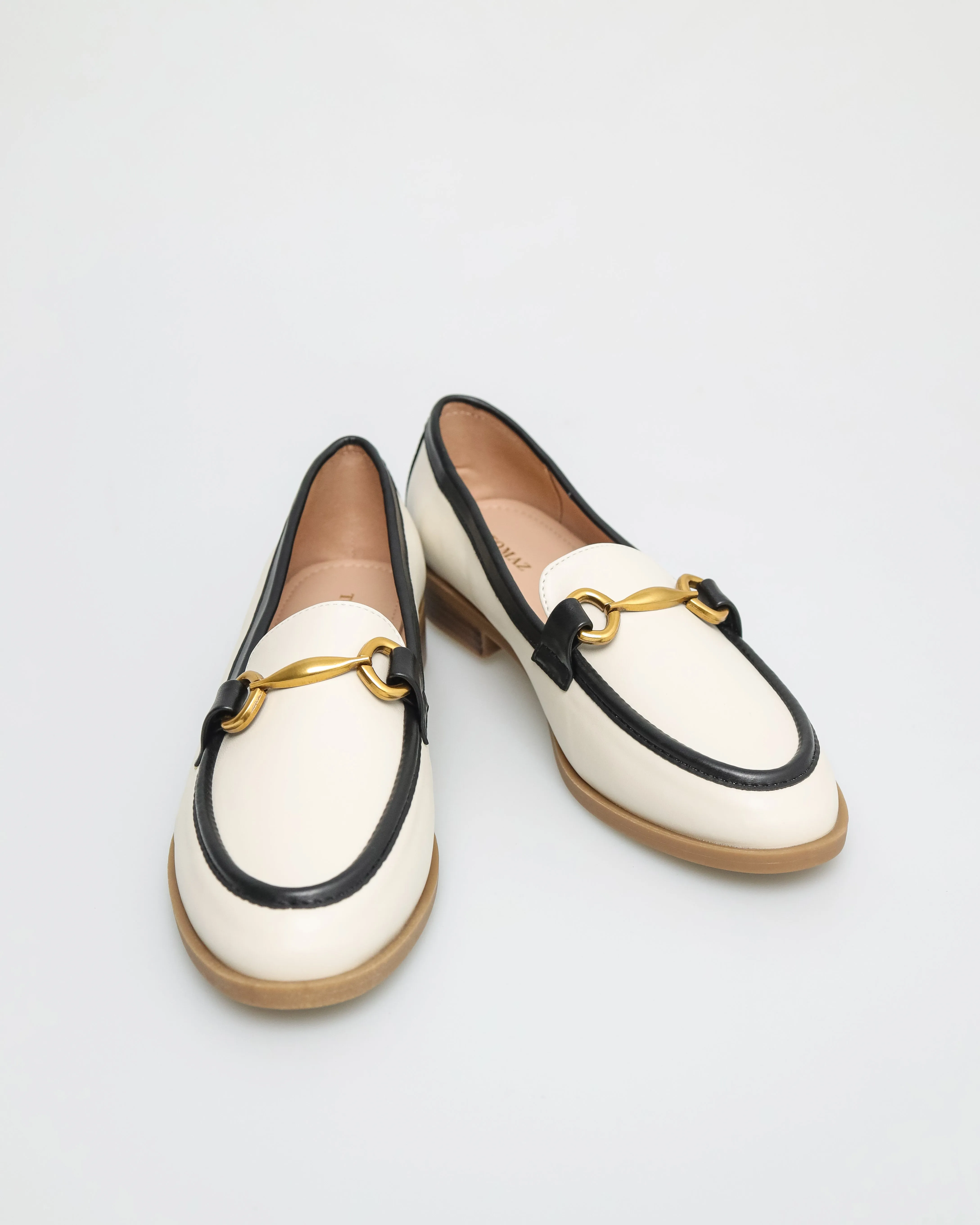 Tomaz FL038 Ladies Gold Horsebits Loafers